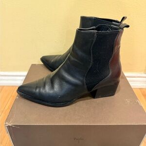 Paolo Sleek Black Ankle Booties